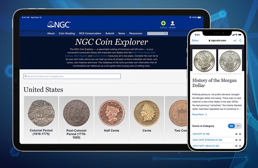 NGC Coin Explorer Now Optimized for All Devices NGC